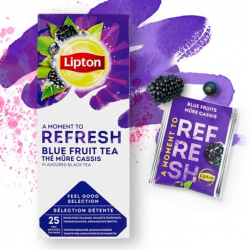 Lipton Blue Fruit Tea 6 Boxes, each box has 25 envelope tea bags