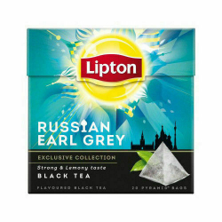 Lipton Russian Earl Grey Tea 4 Boxes, 20 Pyramid Tea Bags per box