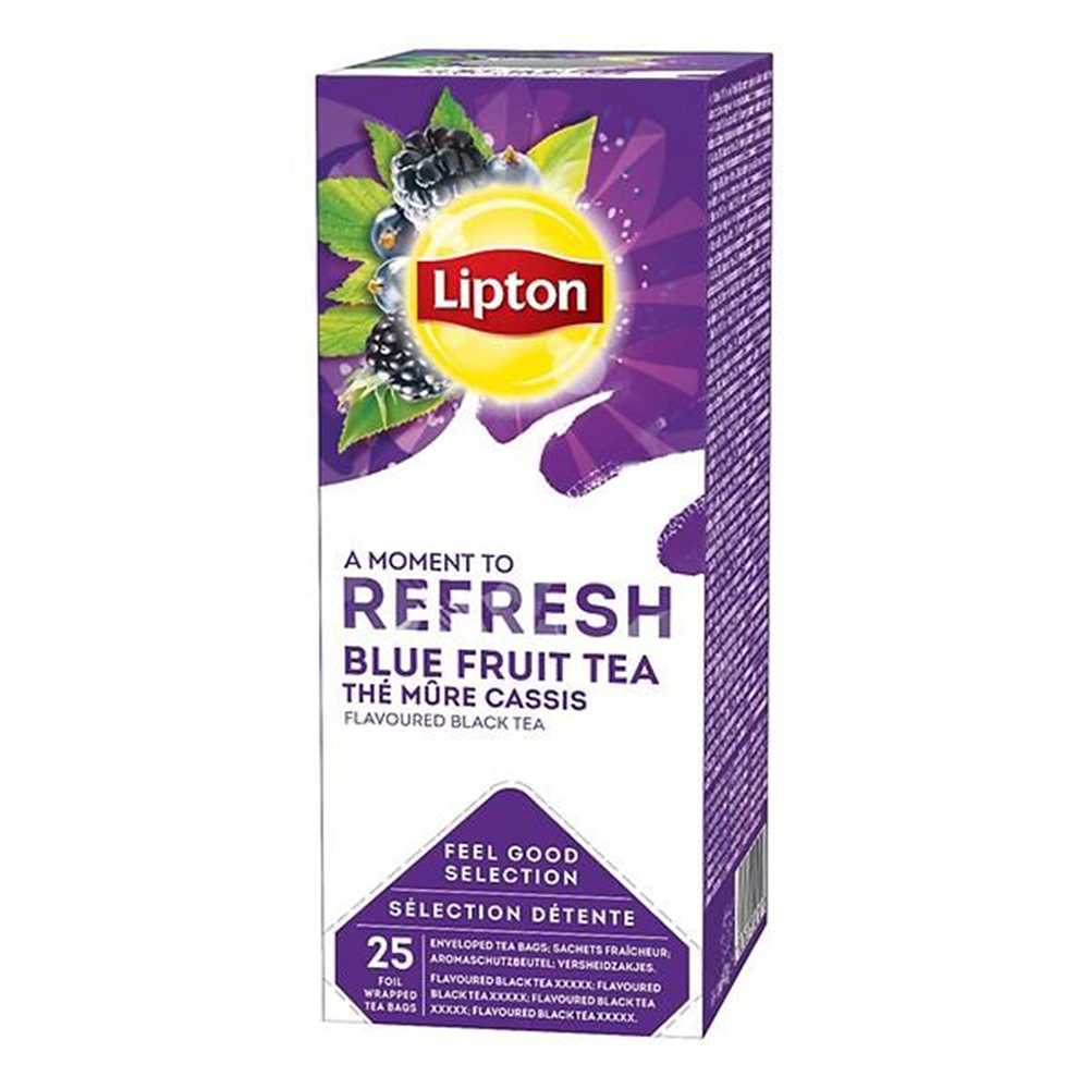 Lipton Blue Fruit Tea 6 Boxes, each box has 25 envelope tea bags