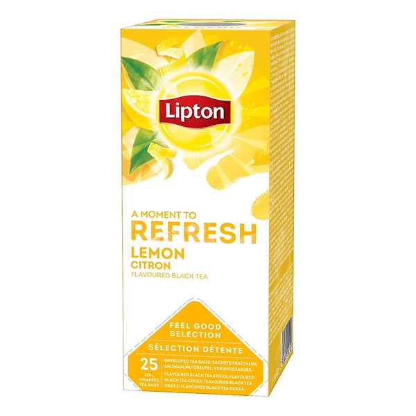 Lipton Lemon Citron Tea 6 Boxes, each box has 25 envelope tea bags