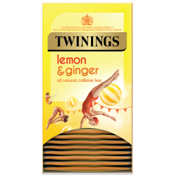Twinings Lemon and Ginger 4 boxes, 20 Envelope tea bags per box