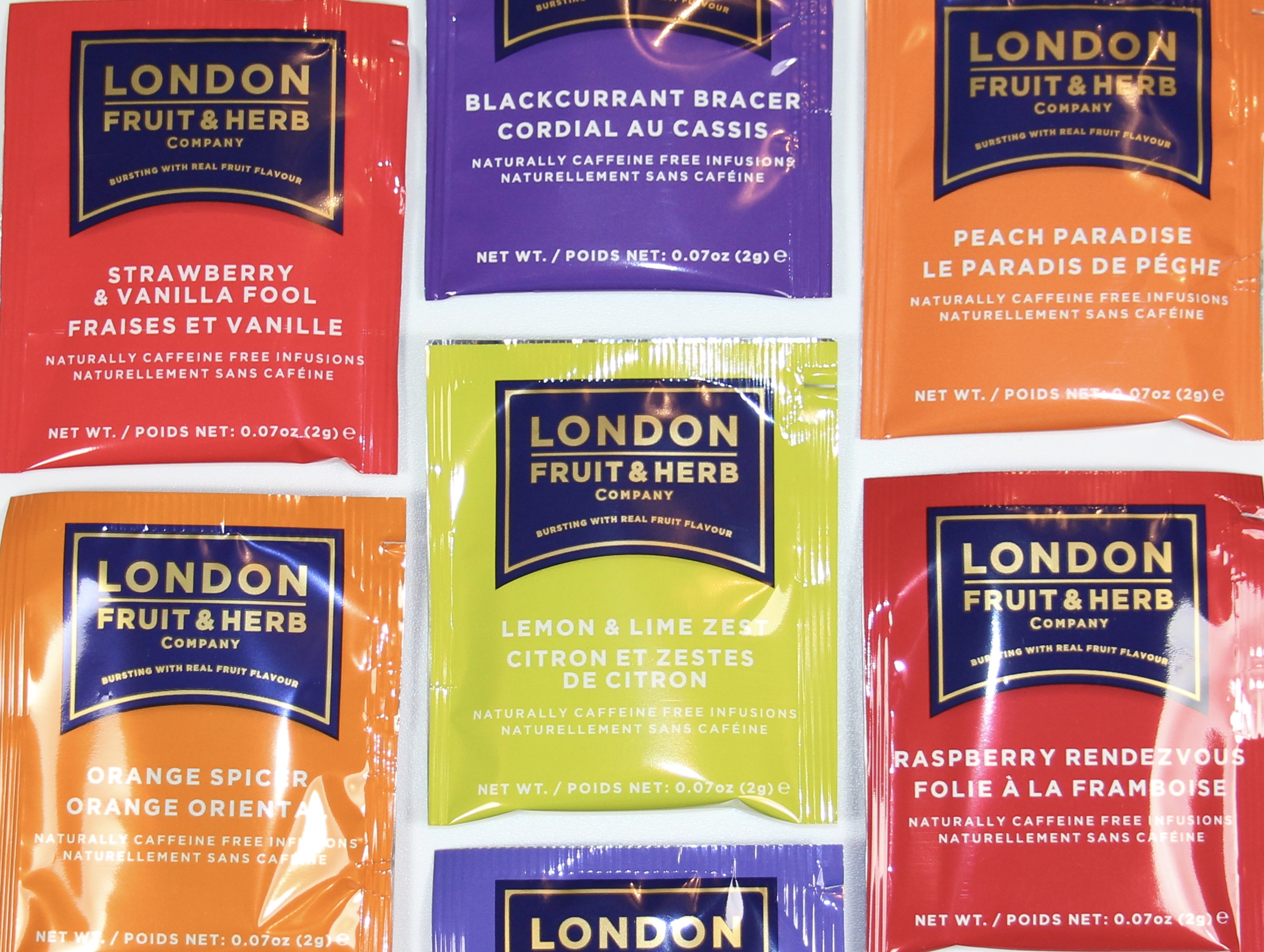 London Fruit and Herb Tea Taster Refill Pack of 100 enveloped tea bags