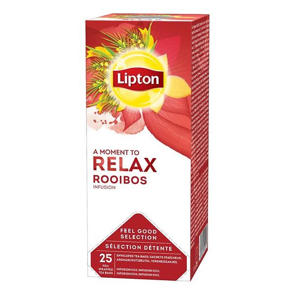 Lipton Rooibos Infusion Tea 6 Boxes, each box has 25 envelope tea bags