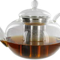 Large Glass Teapot with Stainless Steel infuser(1.25l)