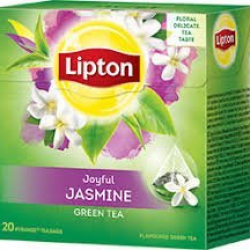 Lipton Green Tea with Jasmine Petals 4 Boxes, 20 Pyramid Tea Bags per box